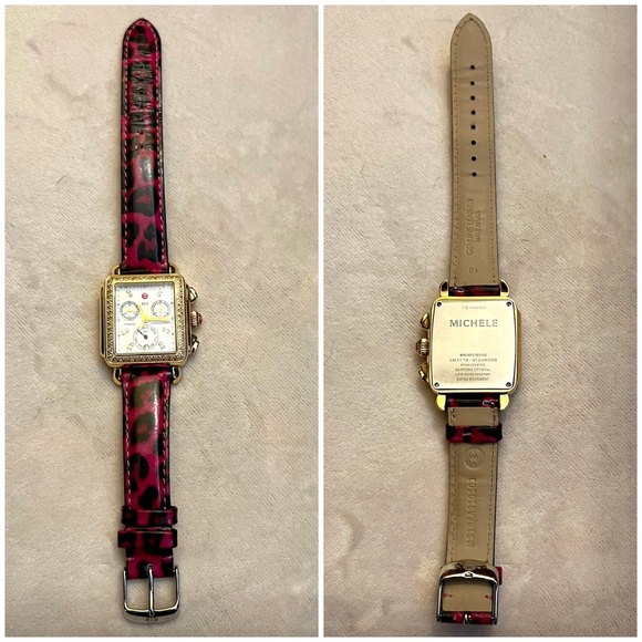 🔥$499 SUPER SALE🔥✅PRICE FIRM✅AUTHENTIC Michele Gold Deco Diamond Watch - Picture 12 of 16